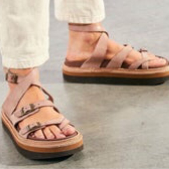 Jeffrey Campbell x Free People Marina 6 Tan Leather Strappy Platform - Picture 6 of 11